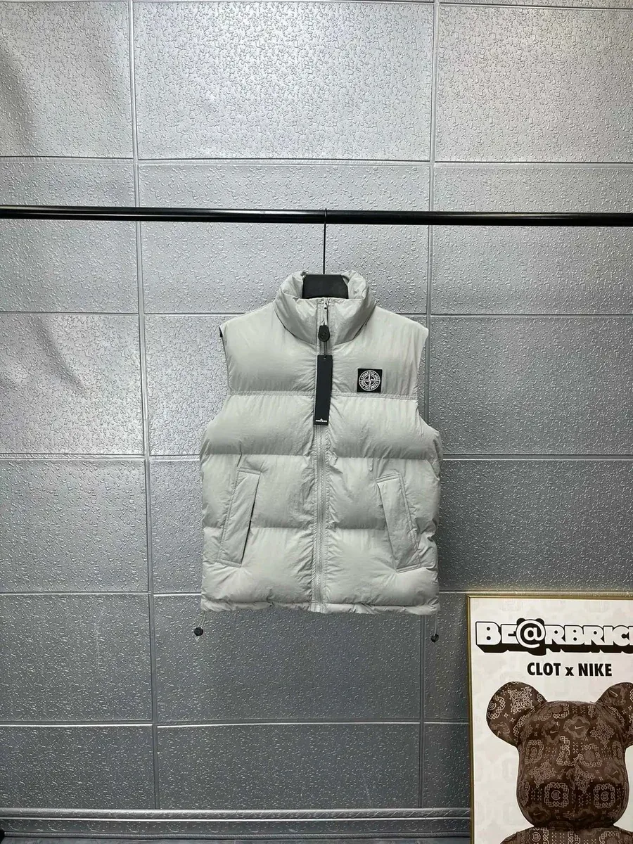 Stone Island 68-15 Light Grey Puffer Vest
