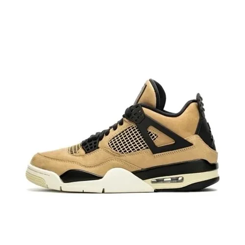 Nike Air Jordan 4 Tan/Black Sneakers