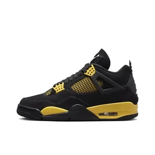 Nike Air Jordan 4 Black/Yellow Sneakers
