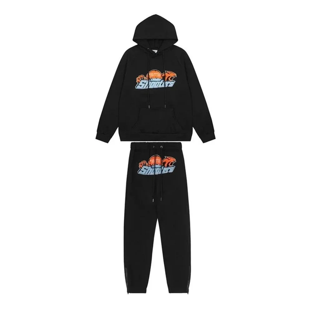 Black Blue Orange Tiger Shooters Tracksuit