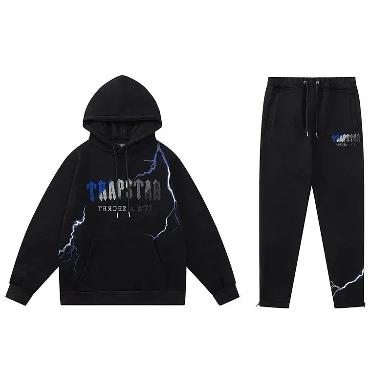 Trapstar Lightning Black Tracksuit Set
