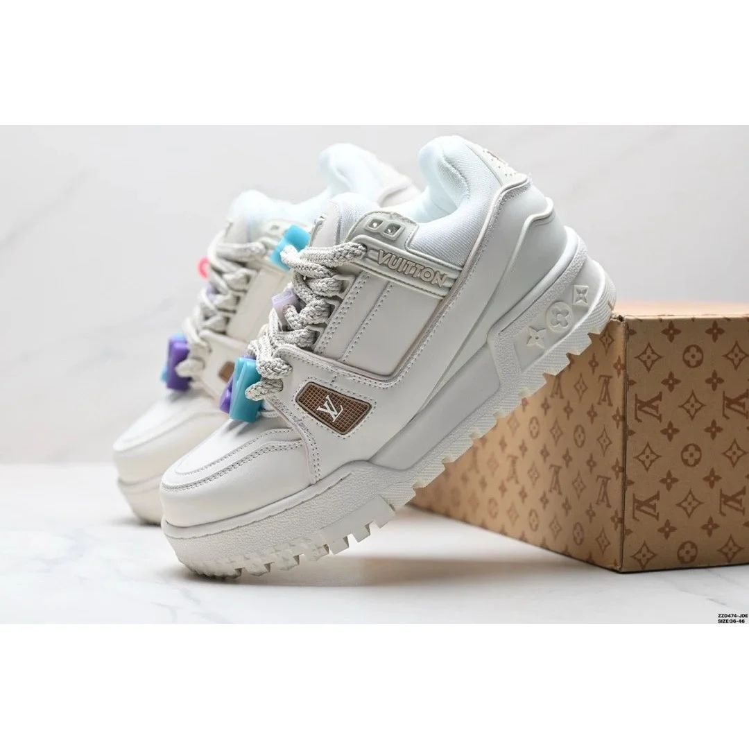 Louis Vuitton LV Trainer Tabi White Sneakers
