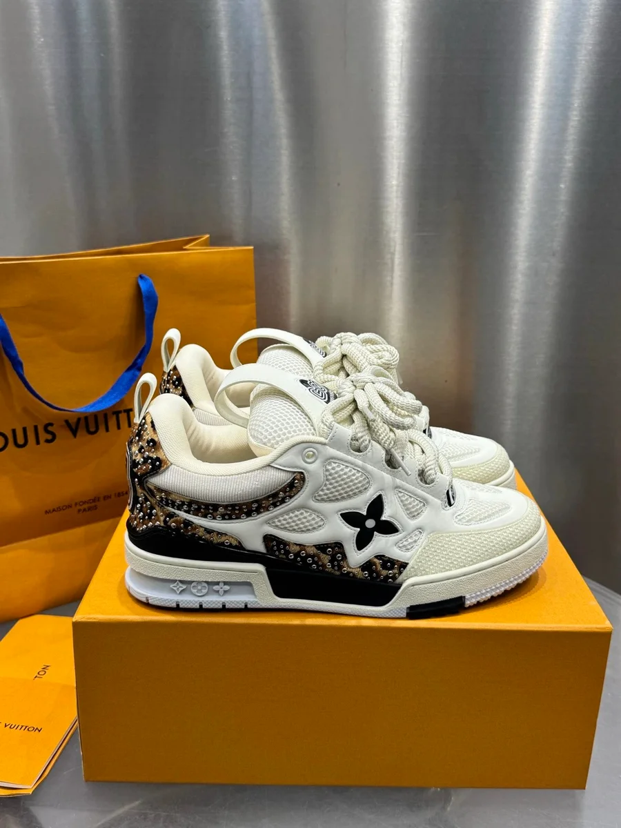 Louis Vuitton LV Trainer White Black Sneakers