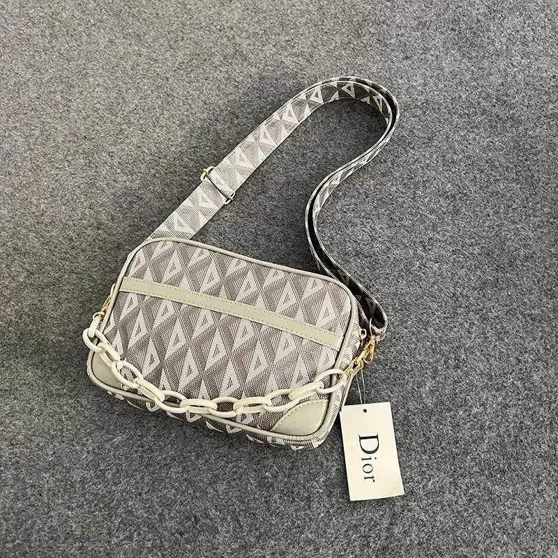 Dior Lady Dior Beige & Grey Crossbody Bag