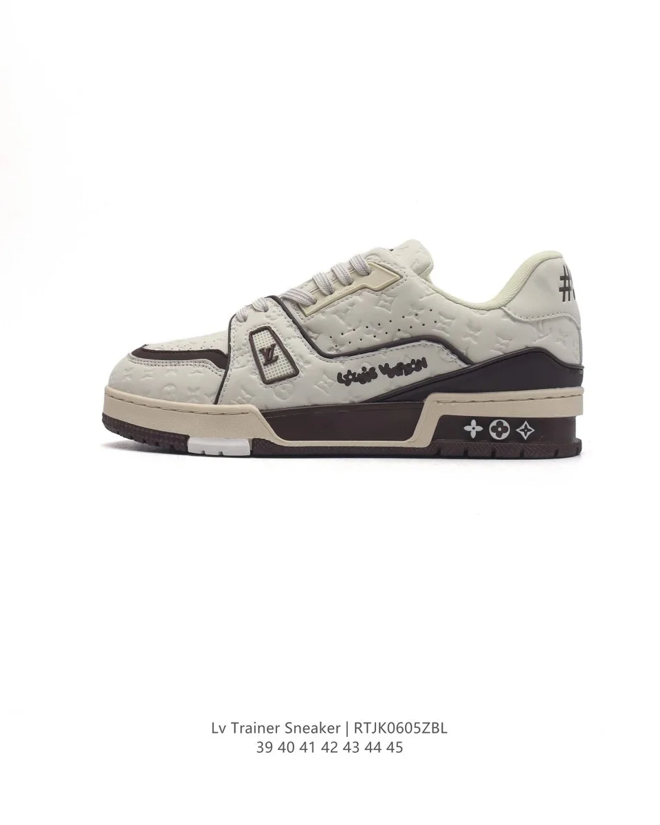 Louis Vuitton LV Trainer Sneaker White Brown
