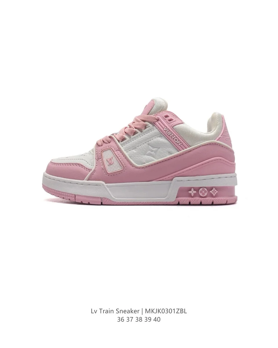 Louis Vuitton LV Trainer Pink White Sneakers