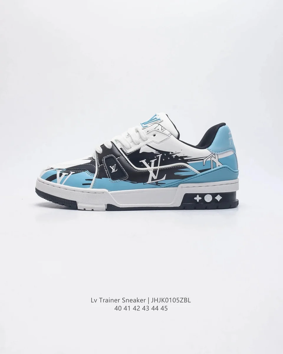 Louis Vuitton LV Trainer Sneaker White/Light Blue