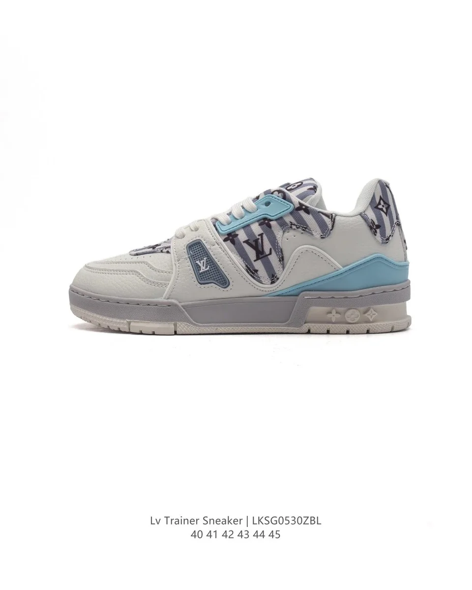 Louis Vuitton LV Trainer Sneaker White/Turquoise