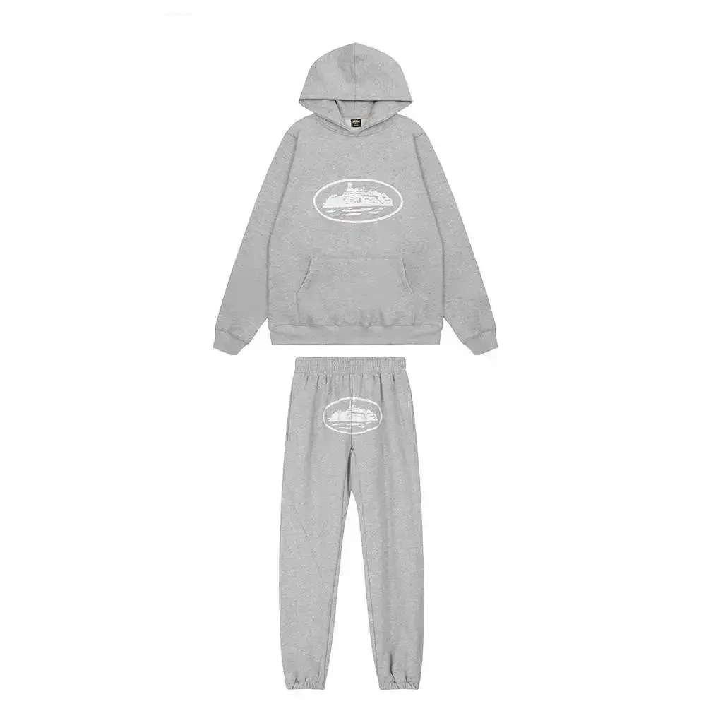 Gray 'Ship' Tracksuit Set