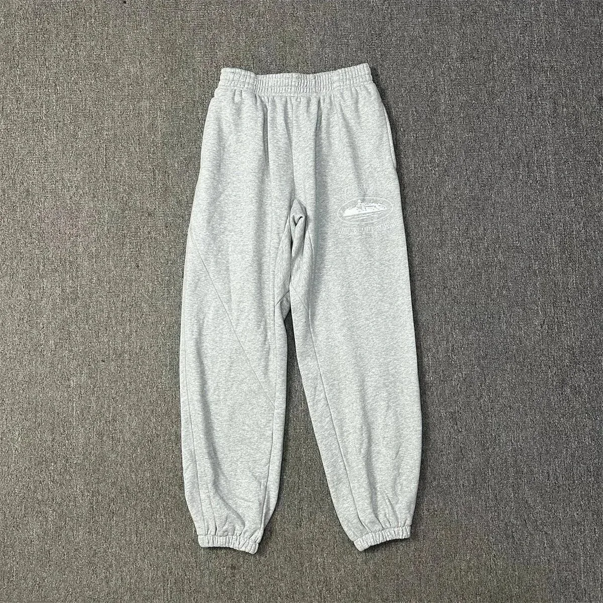Gray Solid Sweatpants