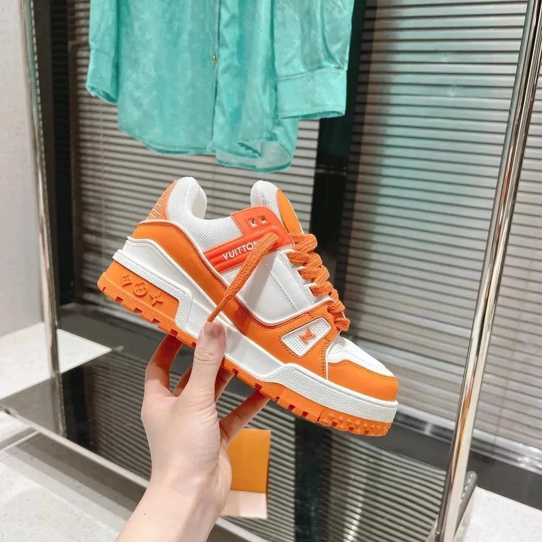 Louis Vuitton LV Trainer Orange/White Sneakers