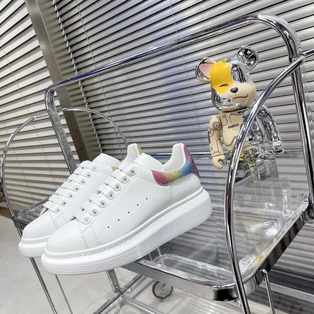 Alexander McQueen McQueen Oversized White Rainbow Sneakers