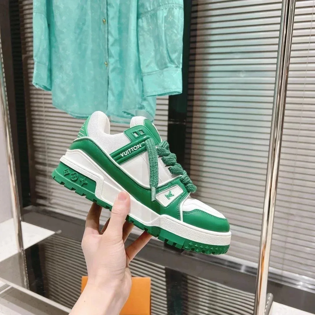 Louis Vuitton LV Trainer Green/White Sneakers