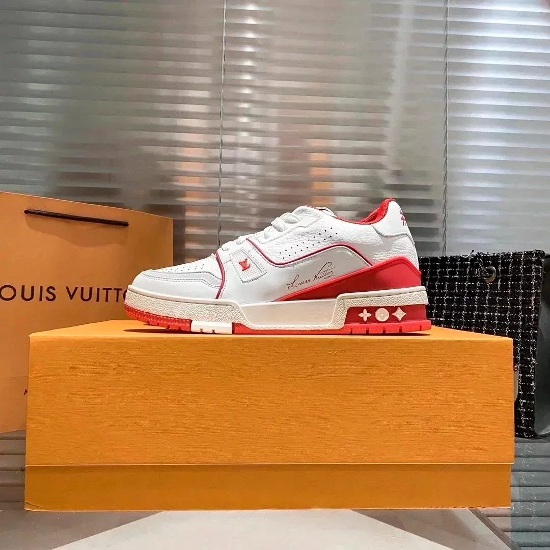 Louis Vuitton LV Trainer White/Red Sneakers