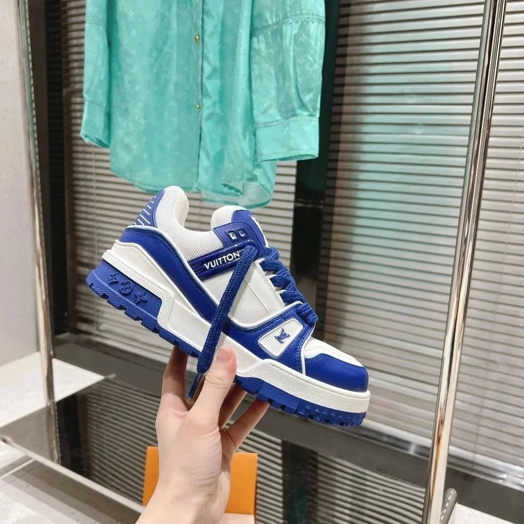 Louis Vuitton LV Trainer Blue & White Sneakers