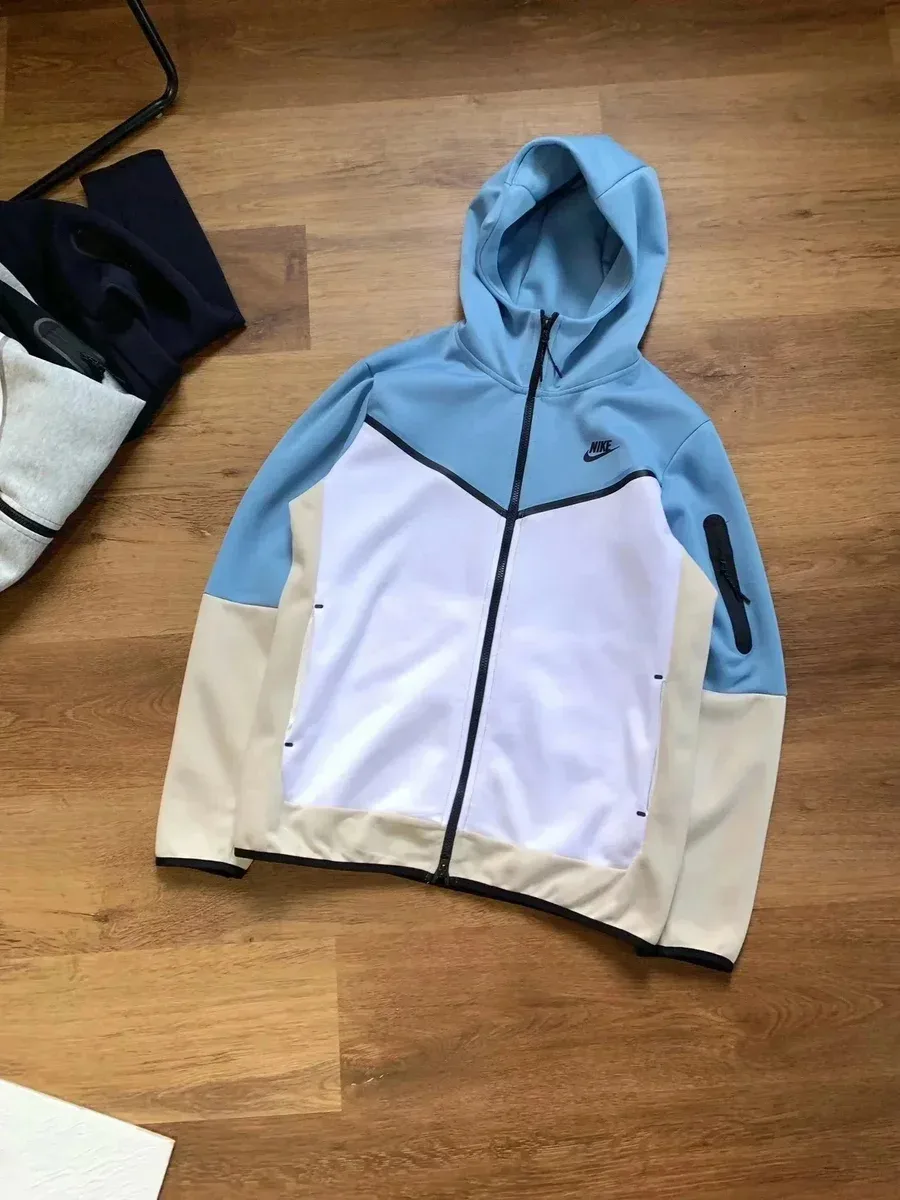 Nike Tech Fleece Blue & White Hoodie