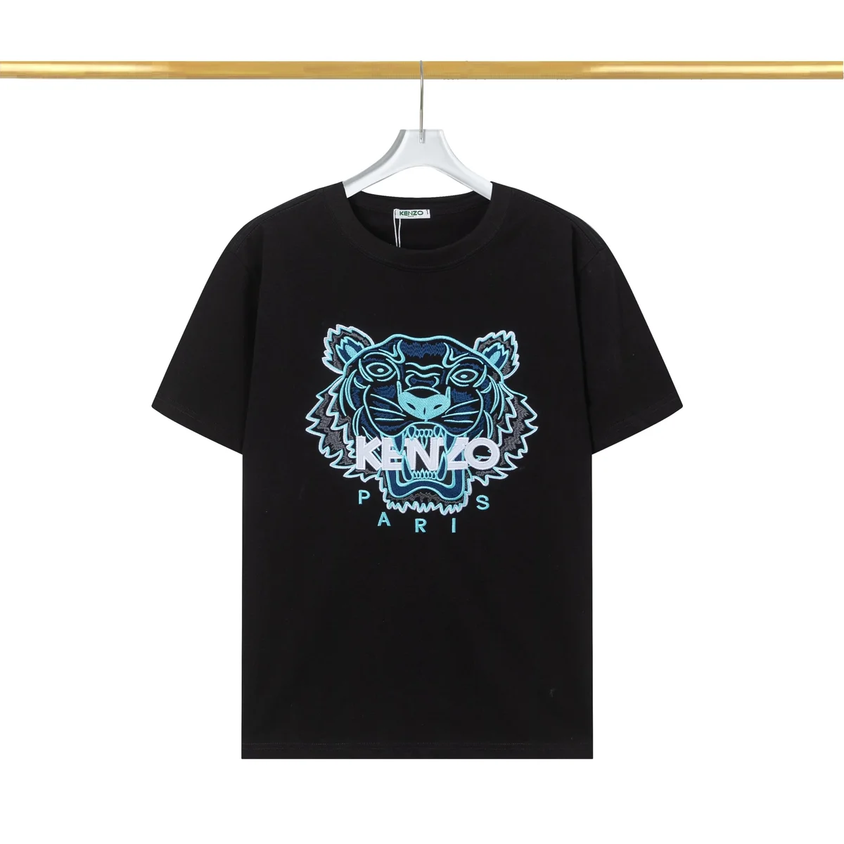 Kenzo Tiger Embroidery Black T-Shirt