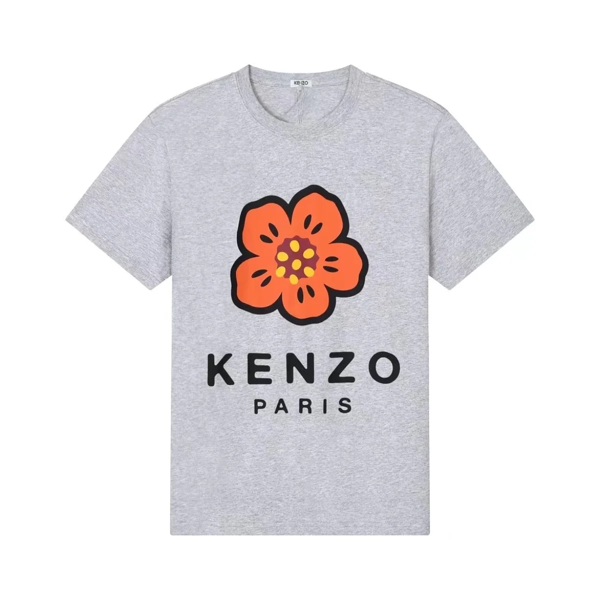Kenzo Grey Flower Print T-Shirt