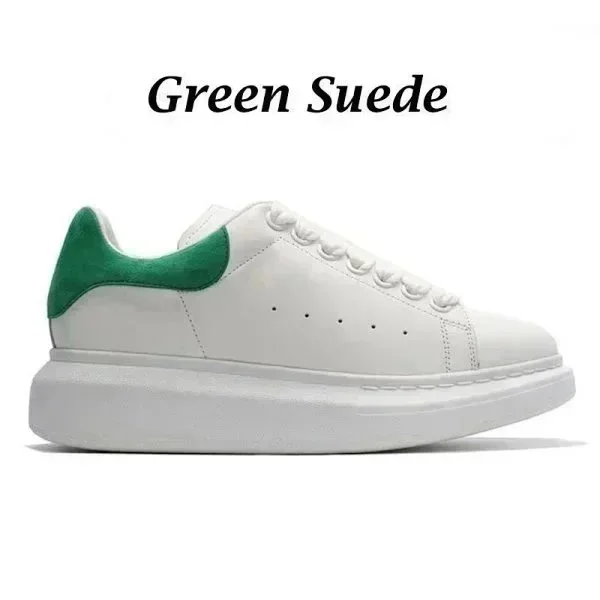 Alexander McQueen Oversized Green Suede Sneakers