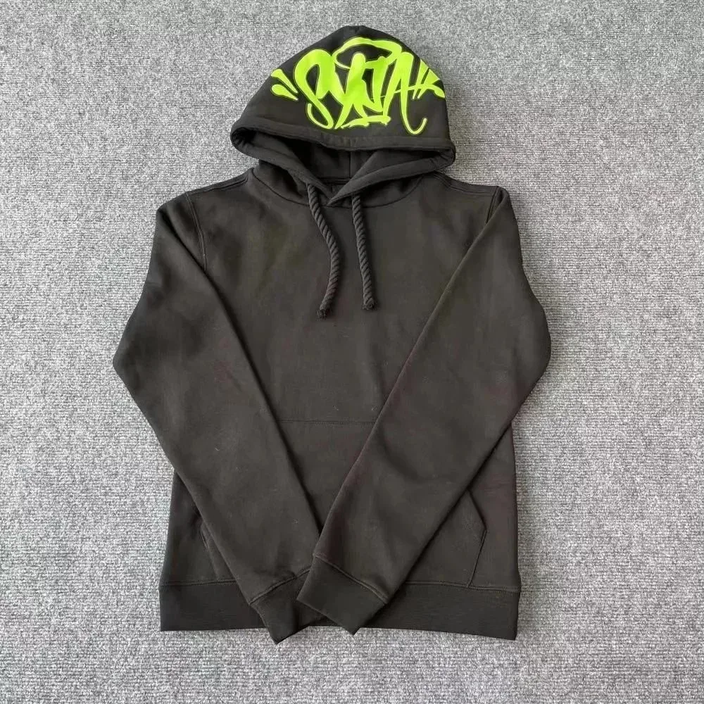 Unisex Black with Green Graffiti Hoodie
