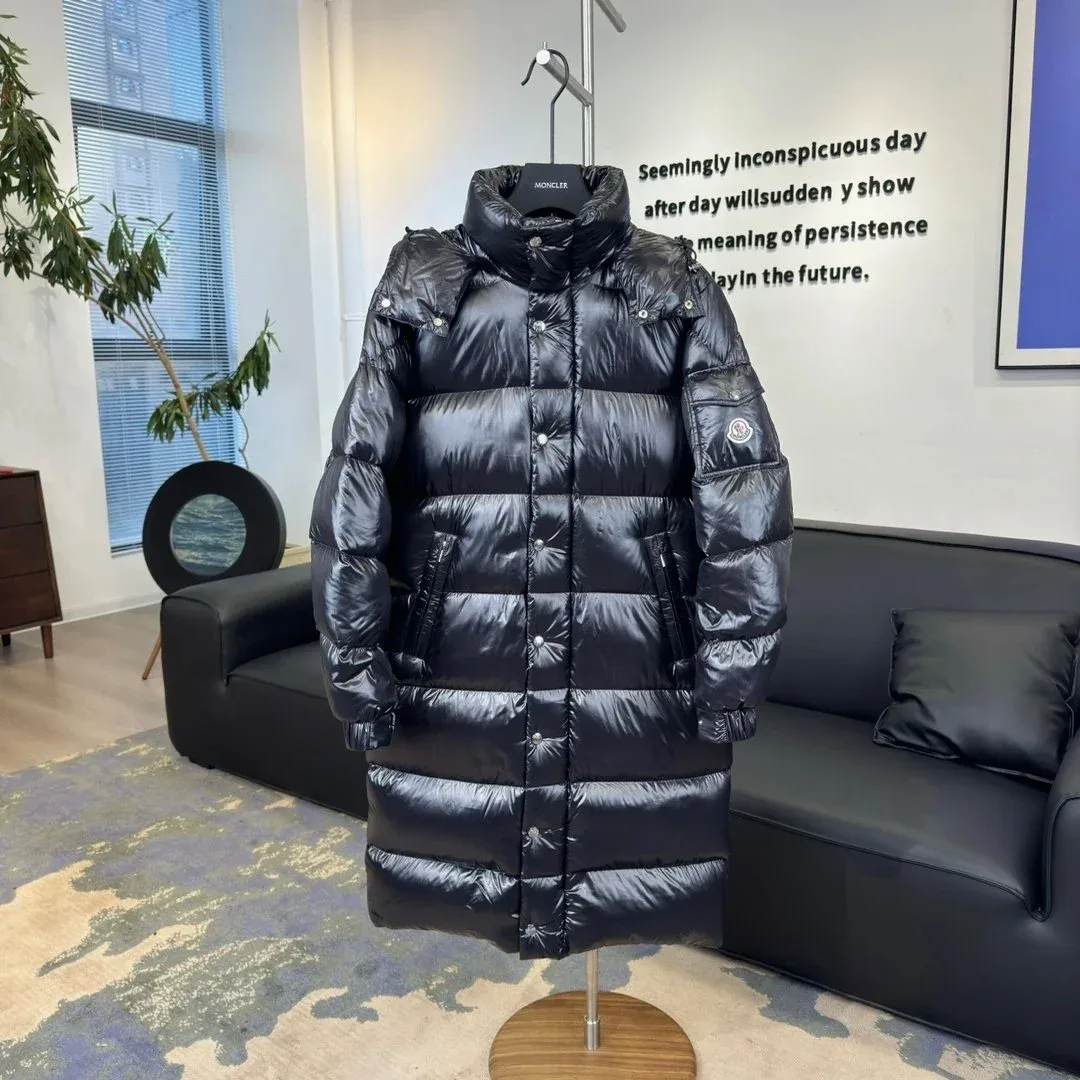 Moncler Black Long Puffer Coat