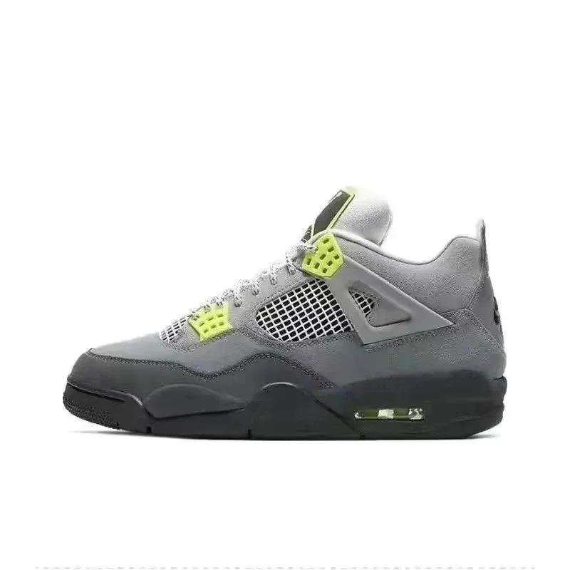 Nike Air Jordan 4 Cool Grey/Volt Sneakers