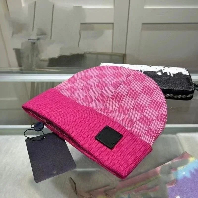 Louis Vuitton Tabi Pink Checkered Beanie