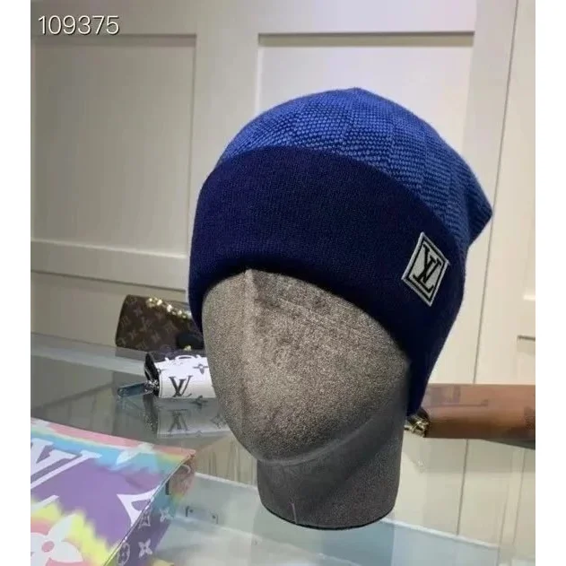Louis Vuitton Blue Monogram Beanie