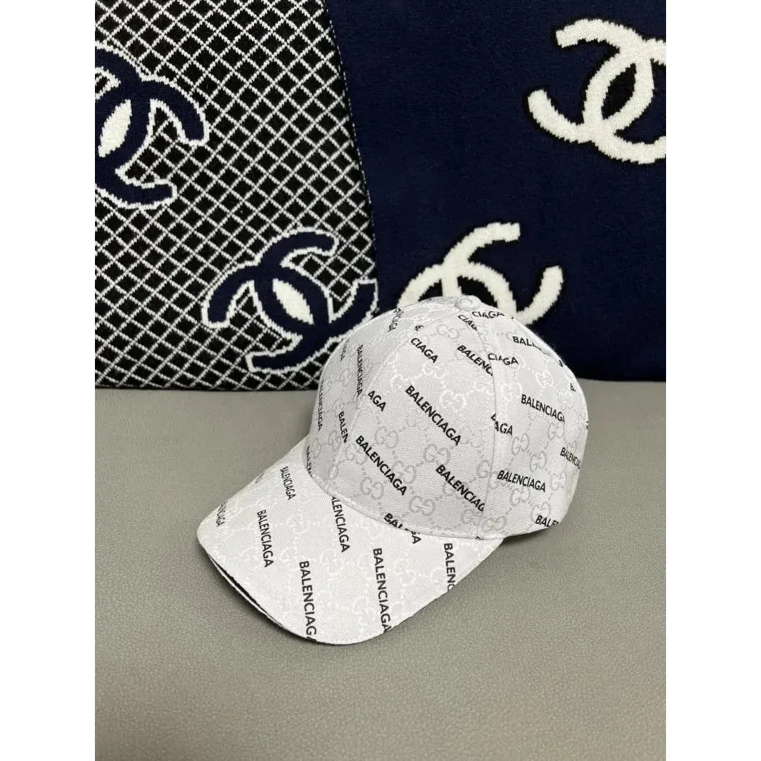 Balenciaga GG Logo Cap White Headwear