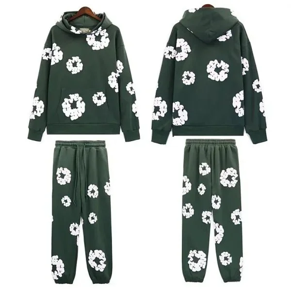 Green Floral Tracksuit Set