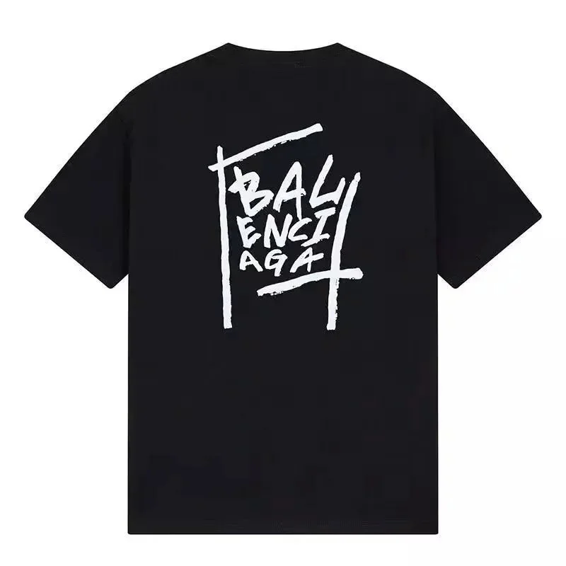 Balenciaga Black 'BAL ENCI AGA' T-Shirt