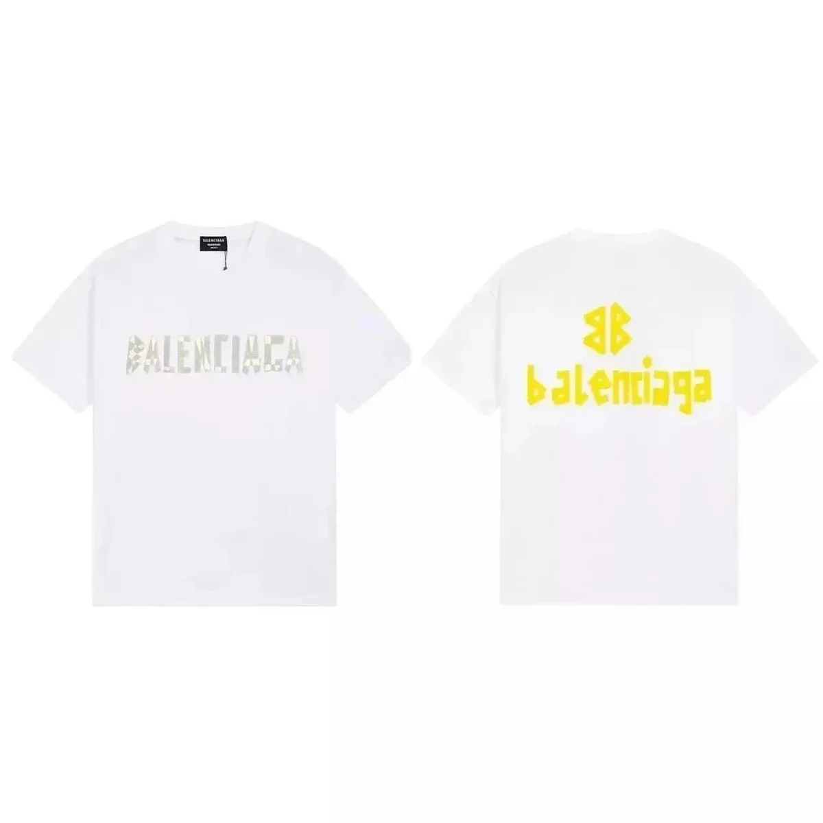Balenciaga White BB Logo T-Shirt