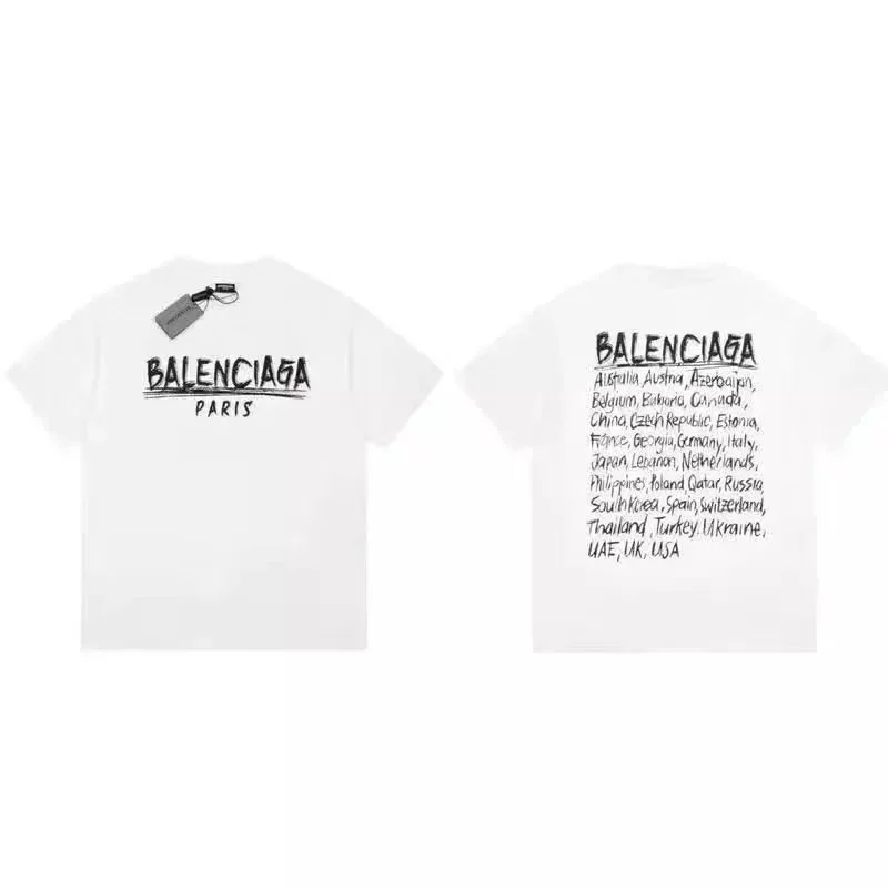 Balenciaga White Paris T-Shirt