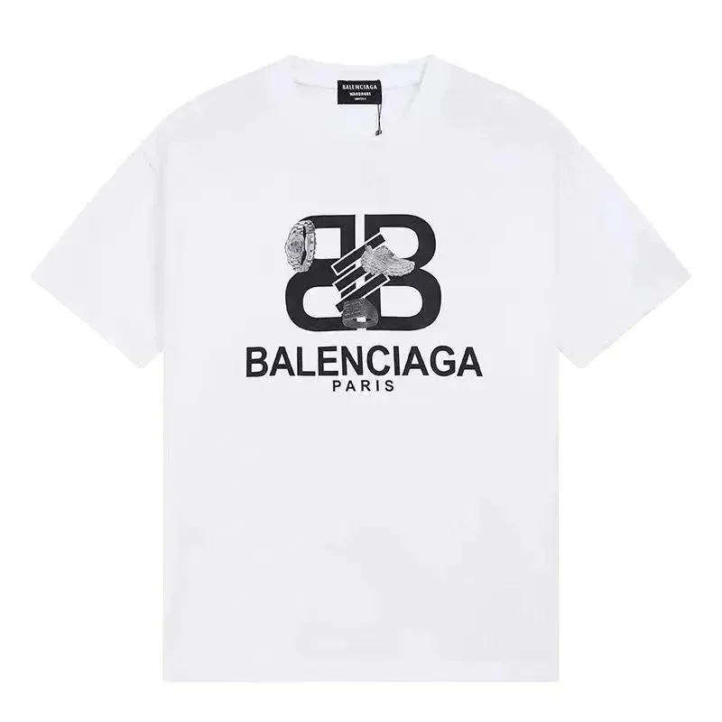 Balenciaga White BB Logo T-Shirt