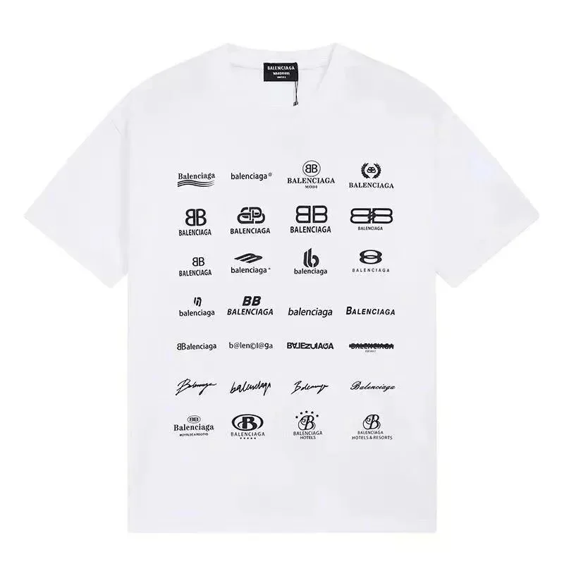 Balenciaga Logo Print T-Shirt White