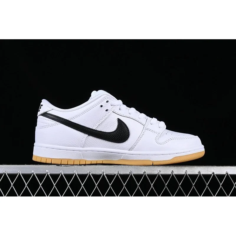 Nike SB Dunk Low White Black Gum Sneakers