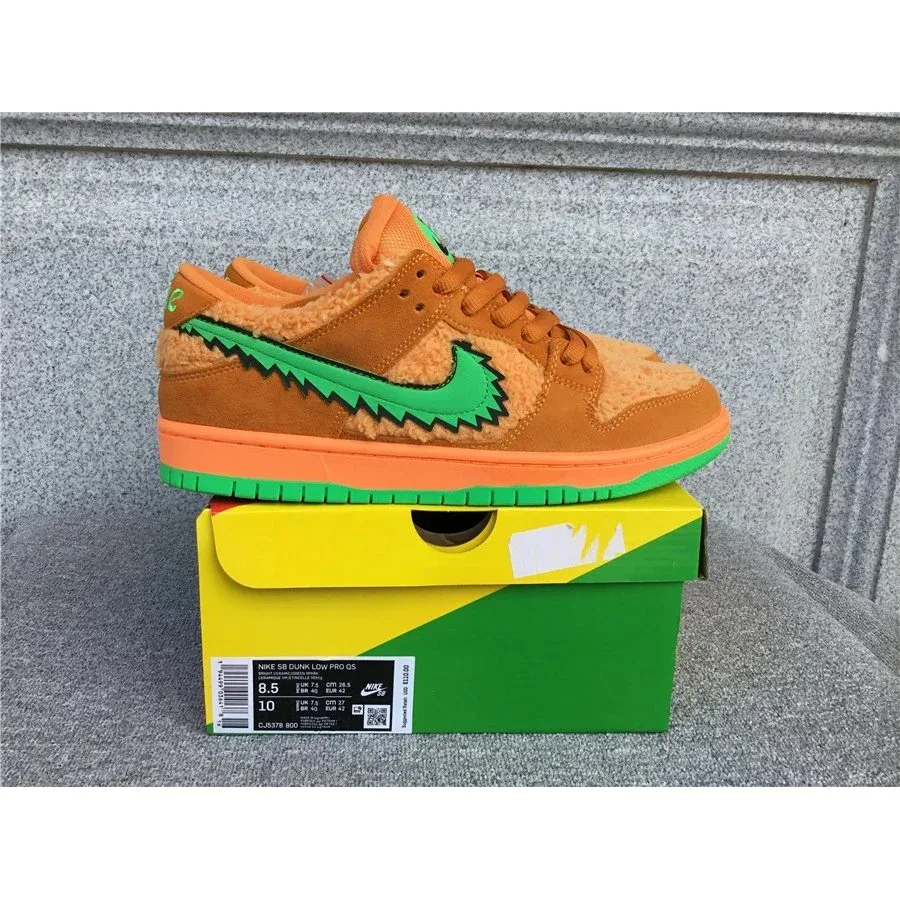 Nike SB Dunk Low Pro QS Grateful Dead Bear Orange Sneakers