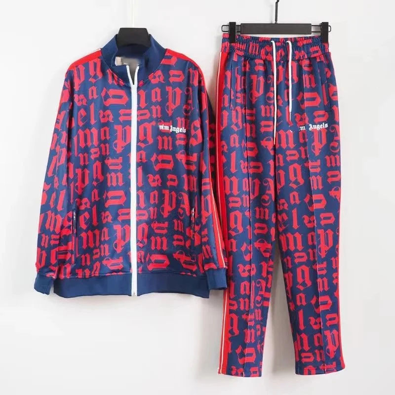 Palm Angels Palm City Red/Blue Tracksuit Set