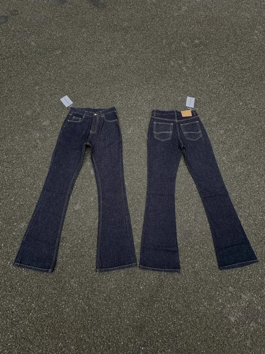 Unisex BB-005 Flared Jeans Dark Wash Bottoms