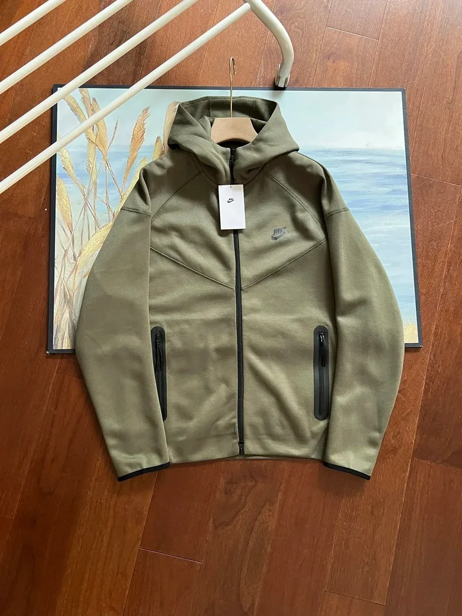 Nike Tech Fleece Olive Green Hoodie