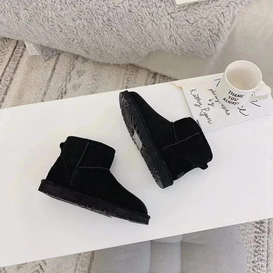 Black Snow Boots Winter Footwear