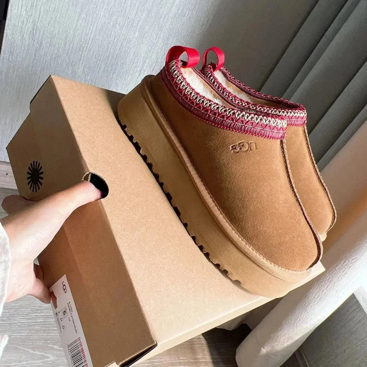 UGG Classic Short Tazz栗色 Slippers