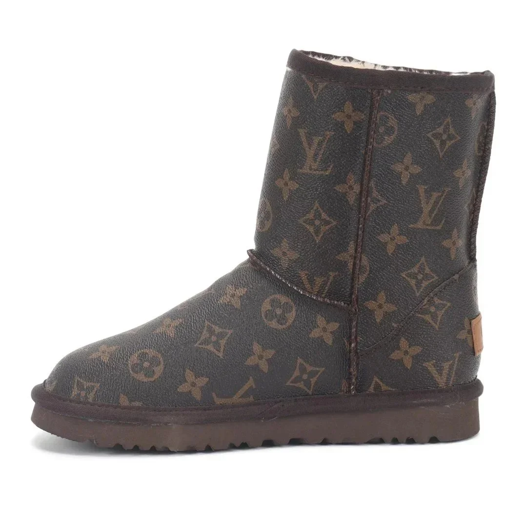 Louis Vuitton Tabi Monogram Snow Boots Brown