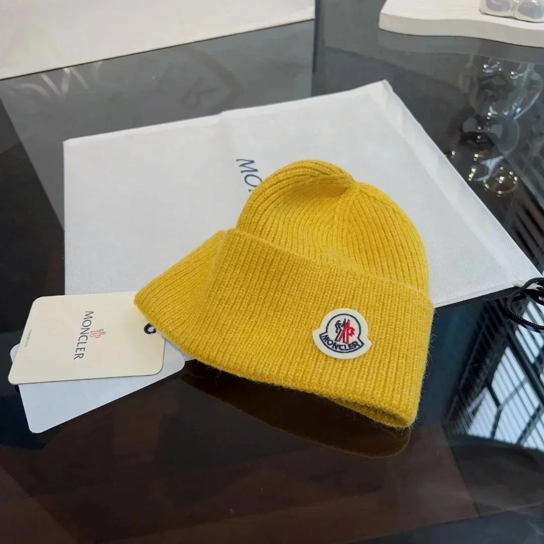Moncler Yellow Beanie Hat