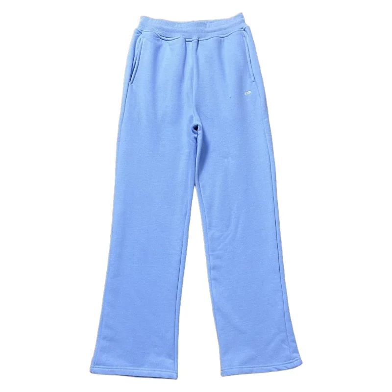 Blue Solid Sweatpants