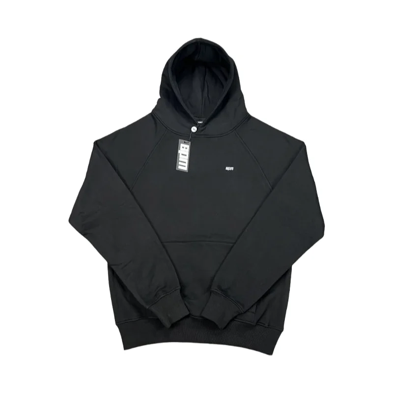 Black Hoodie with Small Logo Pullover