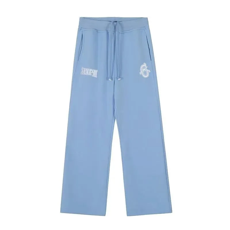 SixPM Sky Blue Logo Print Sweatpants