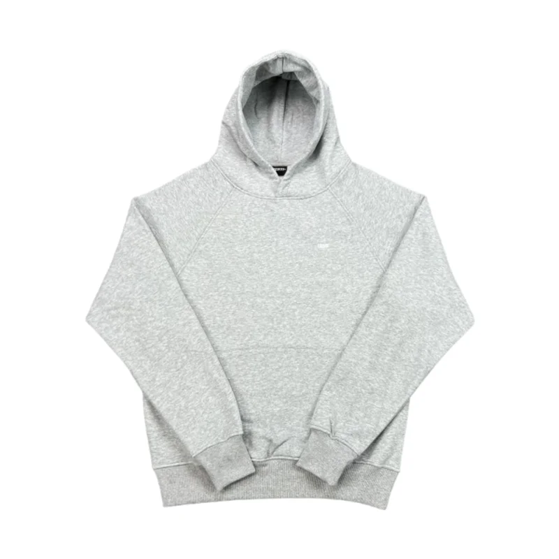 Unisex Grey Melange Hoodie with Small Logo