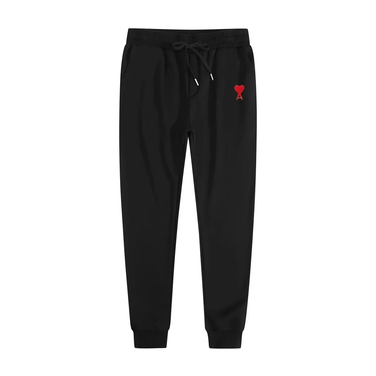 Ami Paris Ami de Coeur Black Sweatpants