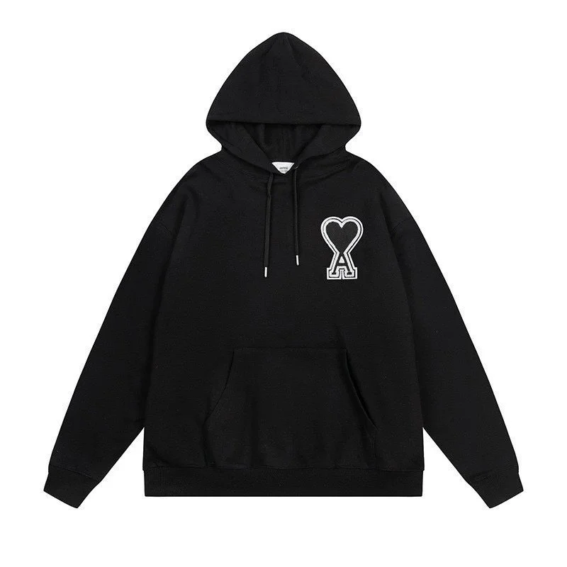 Ami Paris Ami de Coeur Black Hoodie
